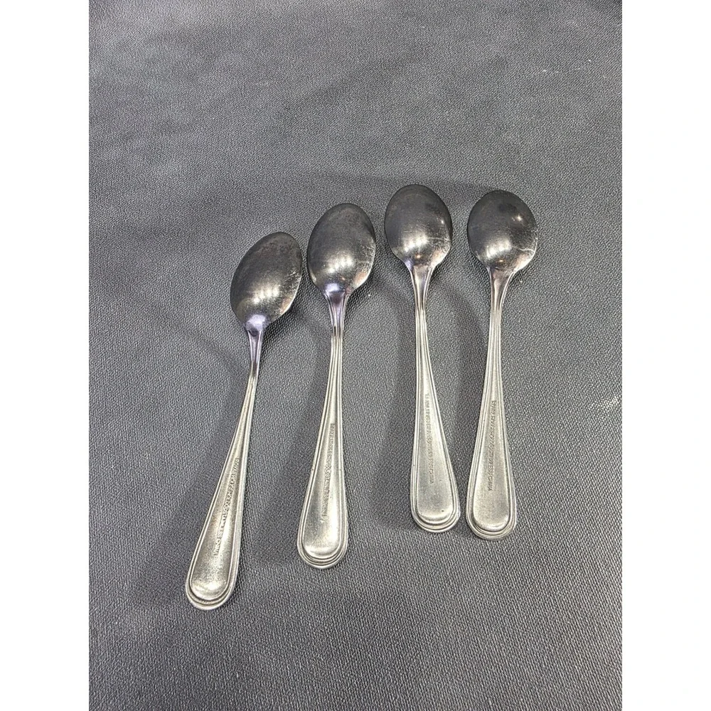 Royal Household Stainless Steel Teaspoons Set of 4 Silverware Flatware 6 inch